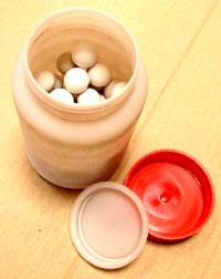 Jarre de melange amateur avec billes de porcelaine